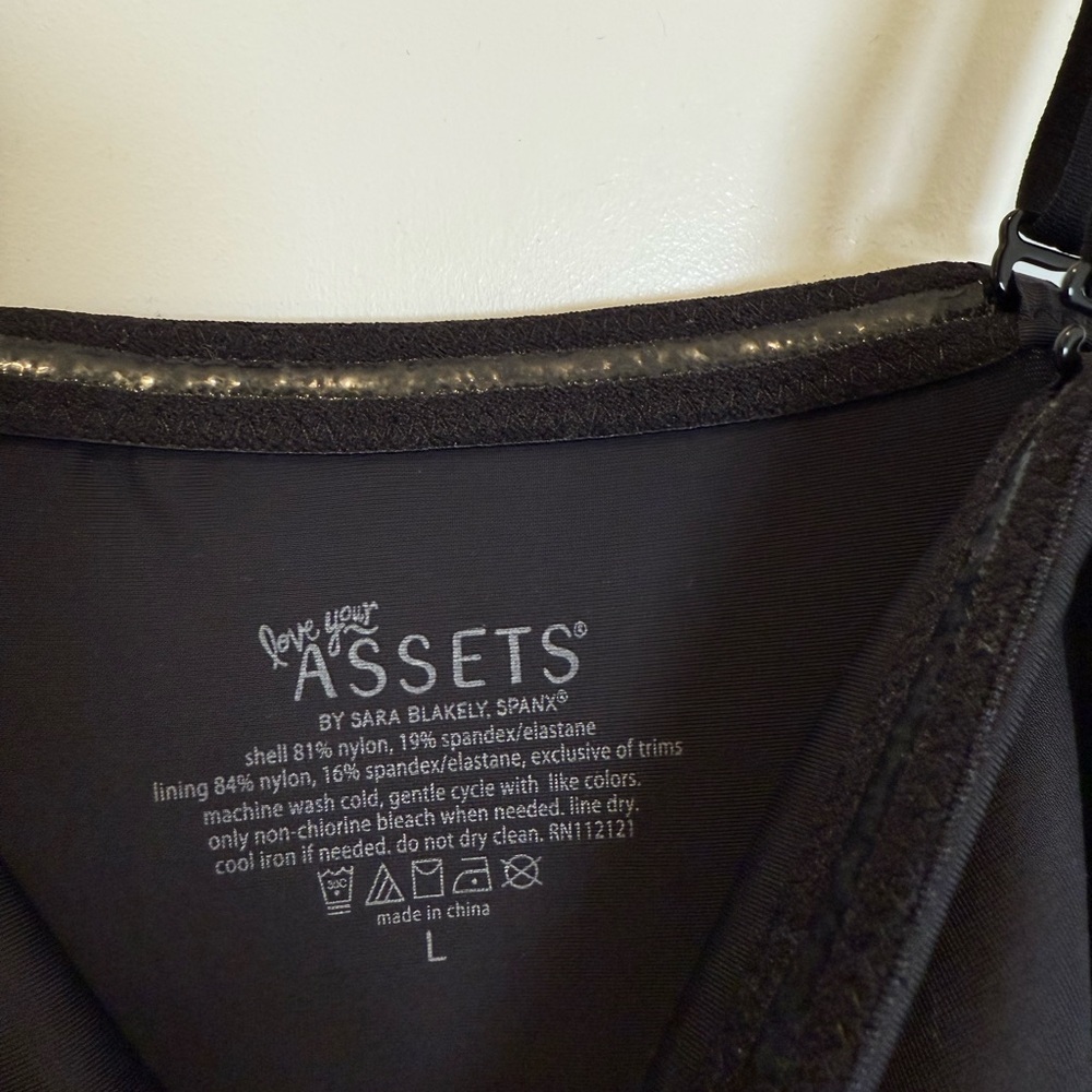 Assets by SPANX Strapless Black Slip Dress Shapewear Waist Control Seamless Sz L - Picture 5 of 5